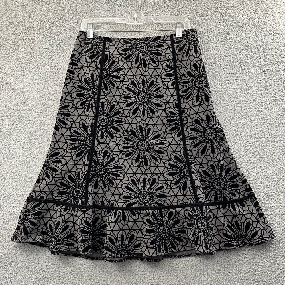 East 5th Velvet‎ Floral Midi Skirt Fairy Grunge Retro Whimsigoth Preppy Women 10